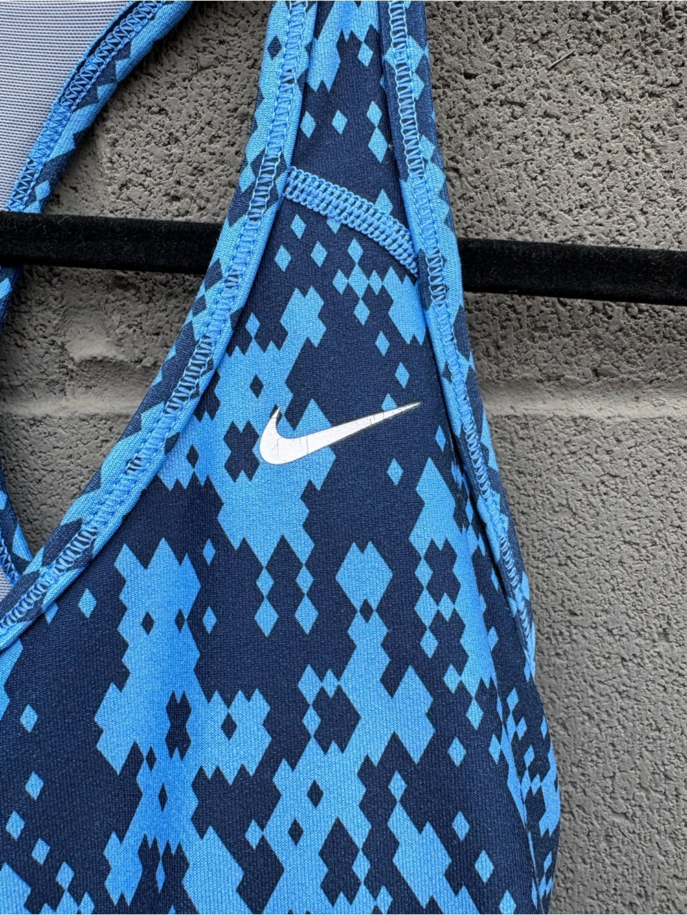 Nike Blue Patterned Dri-FIT Racerback Sports Tank - Picture 3 of 4